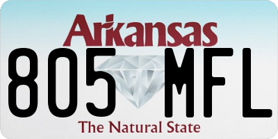 AR license plate 805MFL
