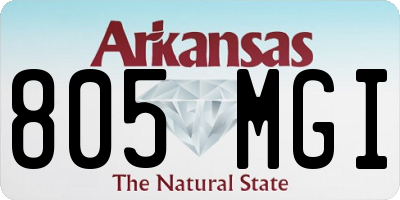 AR license plate 805MGI