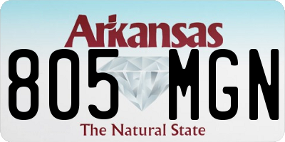 AR license plate 805MGN
