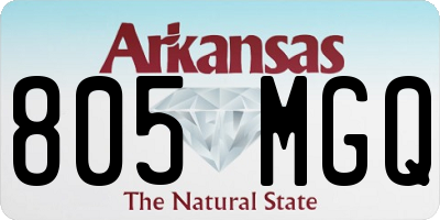 AR license plate 805MGQ