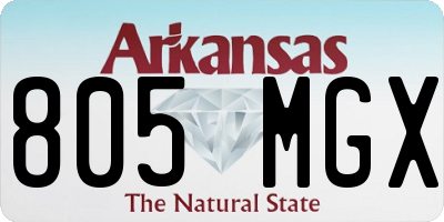 AR license plate 805MGX