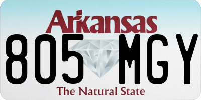 AR license plate 805MGY