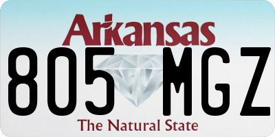 AR license plate 805MGZ