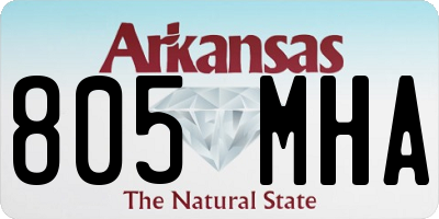 AR license plate 805MHA