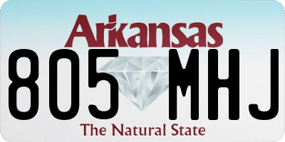 AR license plate 805MHJ