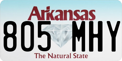 AR license plate 805MHY