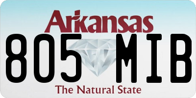 AR license plate 805MIB