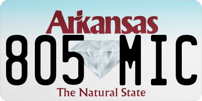 AR license plate 805MIC