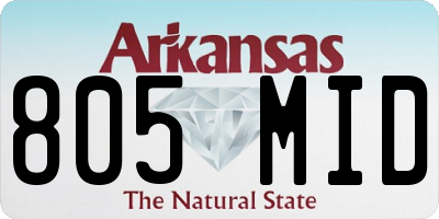 AR license plate 805MID