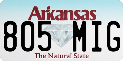 AR license plate 805MIG