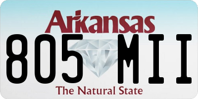AR license plate 805MII