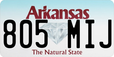 AR license plate 805MIJ