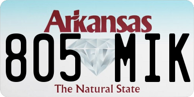 AR license plate 805MIK