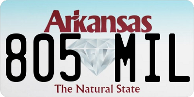 AR license plate 805MIL