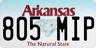 AR license plate 805MIP