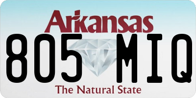 AR license plate 805MIQ