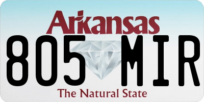 AR license plate 805MIR