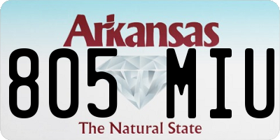 AR license plate 805MIU