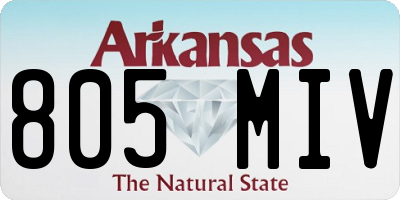 AR license plate 805MIV