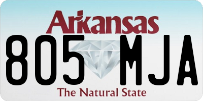 AR license plate 805MJA