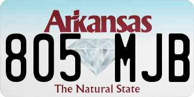 AR license plate 805MJB