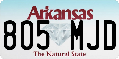 AR license plate 805MJD