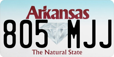 AR license plate 805MJJ