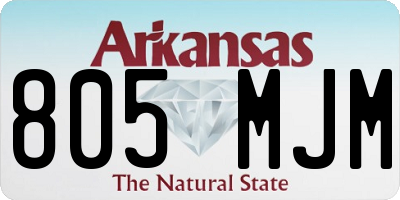 AR license plate 805MJM