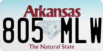 AR license plate 805MLW