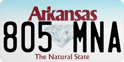 AR license plate 805MNA