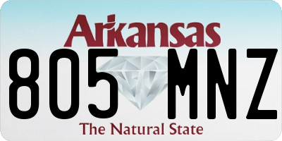 AR license plate 805MNZ