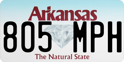 AR license plate 805MPH