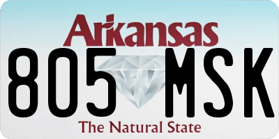 AR license plate 805MSK