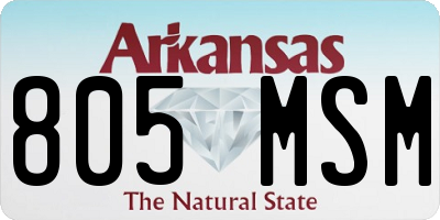 AR license plate 805MSM