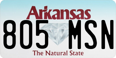 AR license plate 805MSN