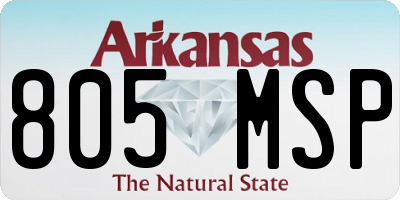 AR license plate 805MSP