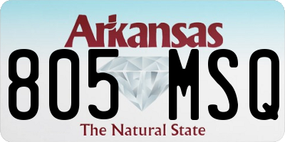 AR license plate 805MSQ