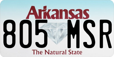 AR license plate 805MSR
