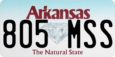 AR license plate 805MSS