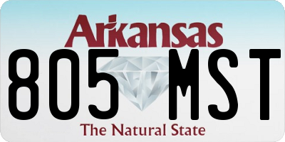 AR license plate 805MST