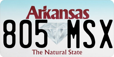 AR license plate 805MSX