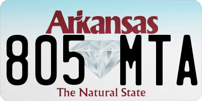 AR license plate 805MTA