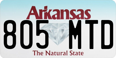 AR license plate 805MTD