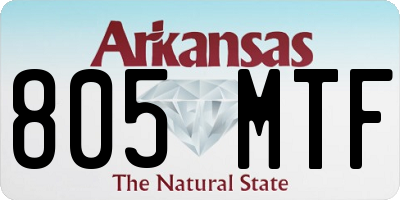 AR license plate 805MTF