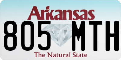 AR license plate 805MTH