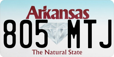 AR license plate 805MTJ