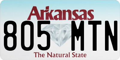 AR license plate 805MTN