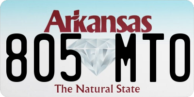 AR license plate 805MTO