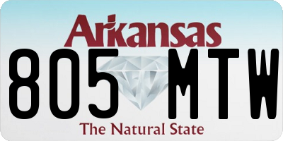 AR license plate 805MTW