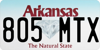 AR license plate 805MTX